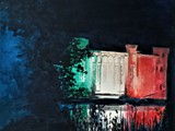 TRICOLORE DI LUCE ALL'IDROVORA DEL TERMINE - ESTERNO 2023 tempera e acrilico su cartone cm 50x50